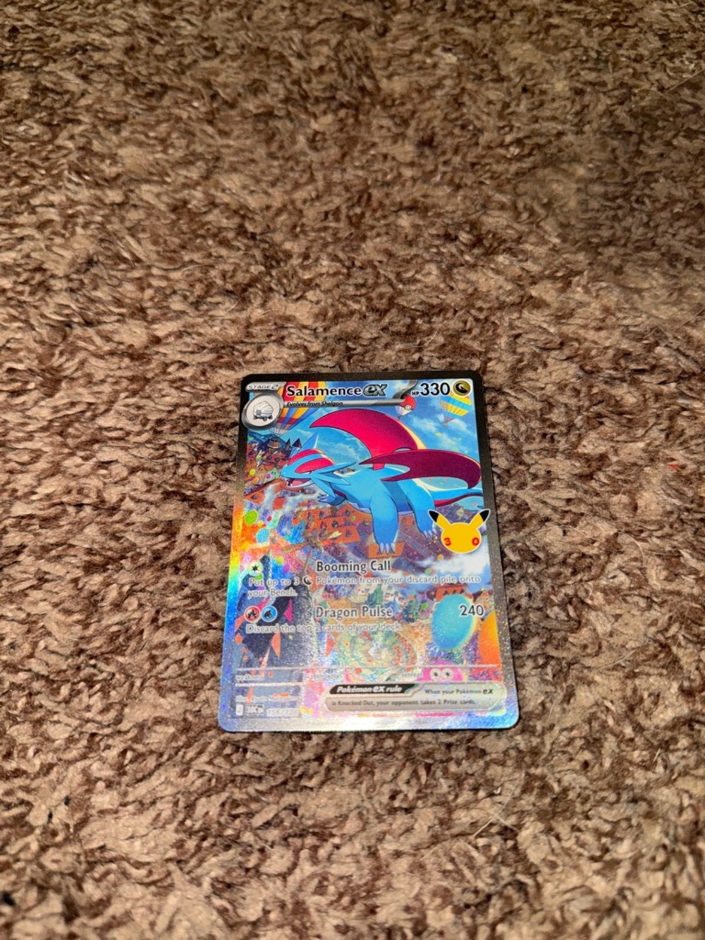 Pokemon TCG Salamence EX 156/128 Full Art Card 30th
